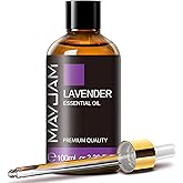 MAYJAM Lavender Essential Oil for Diffusers - Huge 3.38 Fl Oz - Lavender Oil Essential Oil for Skin Care, Hair Care, Massage,