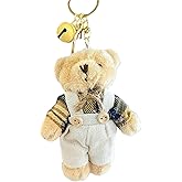 ZHOUSUFEN Cute Plush Bear Keychain Stuffed Animals Keyring Pendant Furry Purse Backpack Handbag Charm