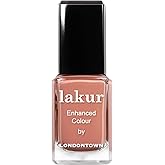 LONDONTOWN lakur Nail Polish - Chip-Resistant, Non-Toxic, Conditions & Hydrates Nails | Glossy Tawny Brown, Pecan Pie, .40 fl oz