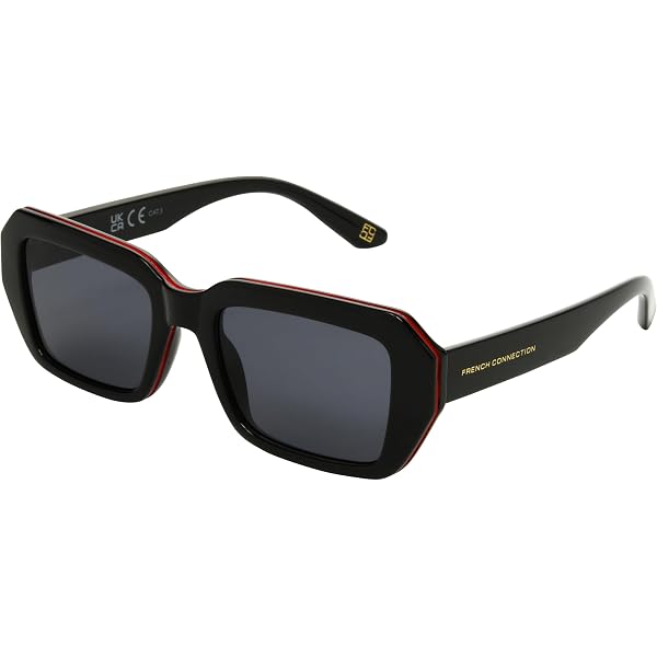 French Connection Black Aviator Sunglasses Amazon.com: French Connection Women main image 3