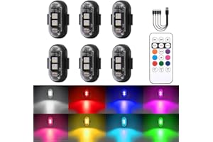 LED Strobe Drone Light,LED Strobe Lights,8 Colors USB Anti Collision Light,Rechargable Led Flash,for Drone Night Flying,Fits 