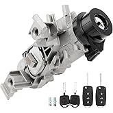 Ignition Switch Lock Cylinder, Compatible with Volkswagen VW 06-18 Jetta, 04-07 10-11 Golf, 07-11 EOS, 06-09 Rabbit, Assembly with Remote Intelligent Key Shell, Replaces# 1K0905851B/1K0905851