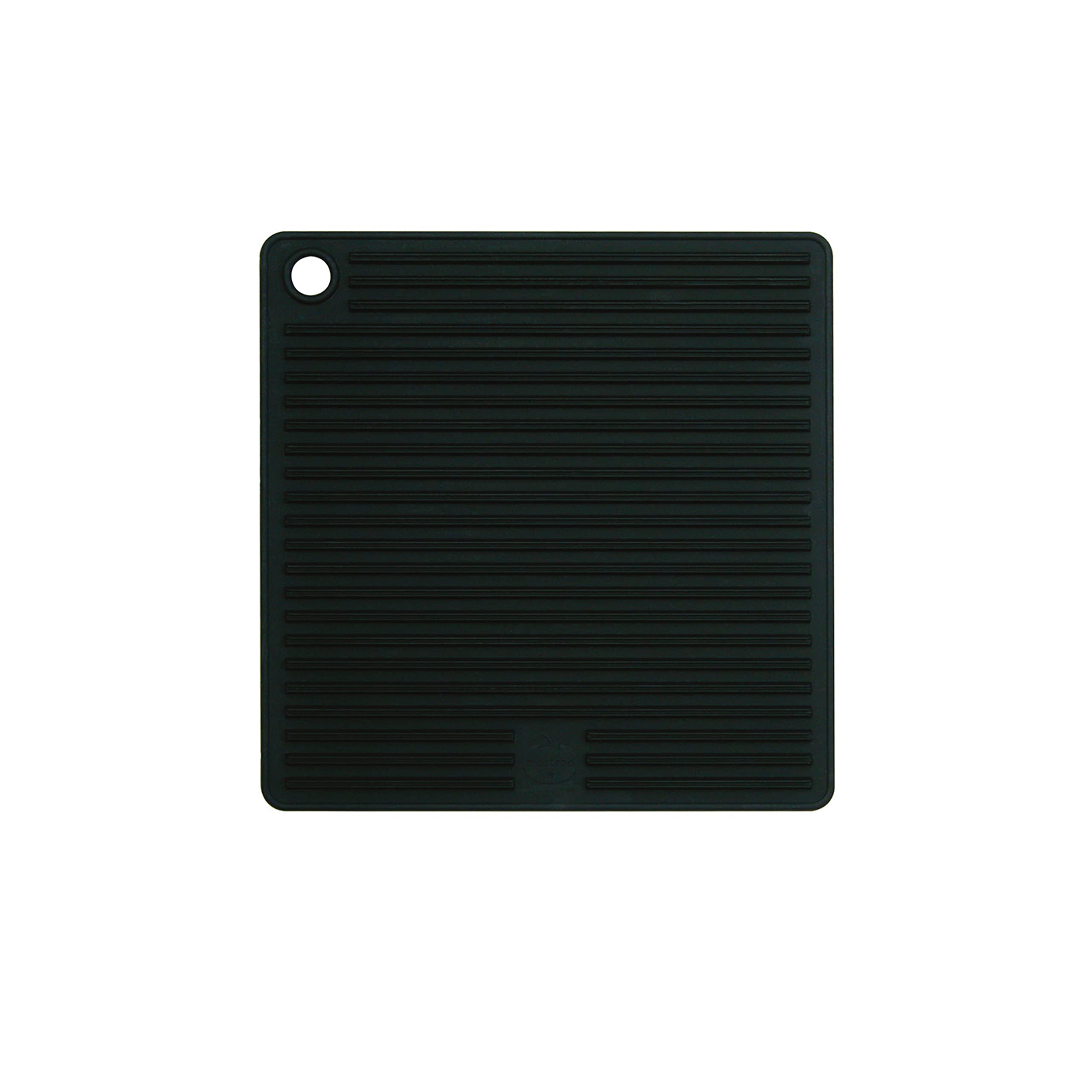 Mastrad Pot Holder - Heat Resistant, Silicone Hot Oven Cooking Trivet For Kitchen With Non-Slippy Grip, Smoky Black, F83401