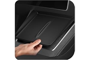 Spigen Ultra-Thin Wireless Charging Pad [Unobstructed Charging] Protective Silicone Mat Cover Accessories for 2025-2026 Tesla Model Y Juniper Premium/Performance - Black
