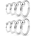 SCERRING 4 Pairs 20G 16G 14G 12G Stainless Steel Captive Bead Ring Nose Hoop Rings Eyebrow Lip Ear Tragus Cartilage Daith Septum Nipple Belly PA Retainer Piercing Jewelry 10-16mm