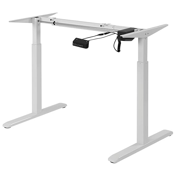 Exeta ergoEASY Elektrisch höhenverstellbarer Schreibtisch (Vers. 2019), 2-Fach-Teleskop,Memory-Funkt. und Softstart/-Stopp, e