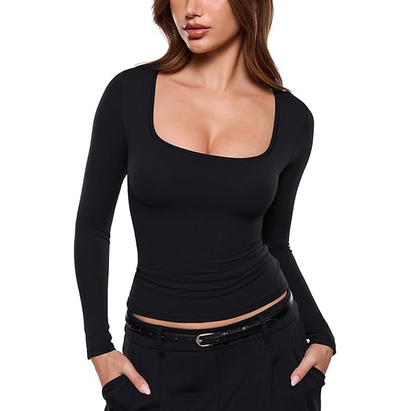 トップス MALU OLIVIA Deep U-neck long sleeve OLIVIA | MALU