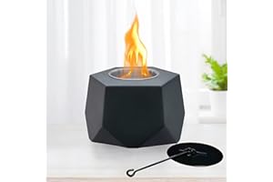 OUHOU Tabletop Fire Pit, Tabletop Fireplaces, Mini Personal Fireplace Bowl, Portable Table Fire Pit, Indoor Outdoor Mini Fire Pit Rubbing Alcohol Fireplace