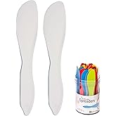 Linden Sweden Multi Purpose Spreaders Set of 2, White - Versatile Butter Knife for Soft Cheese, Peanut Butter, Frosting and More - Safe for Kids - BPA-Free and Dishwasher-Safe - Made in Sweden