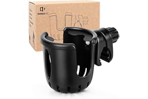 Universal Cup Holder Stroller Drink Holder for Bikes, Trolleys or Walkers, Fits Most Cups