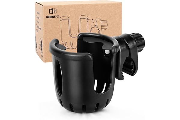 Universal Cup Holder Stroller Drink Holder for Bikes, Trolleys or Walkers, Fits Most Cups