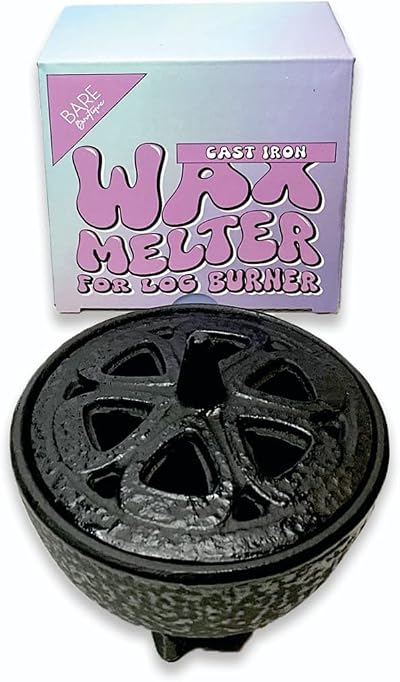 Bare Boutique Cast Iron Wax Melter for Log Burner, No Flame Required