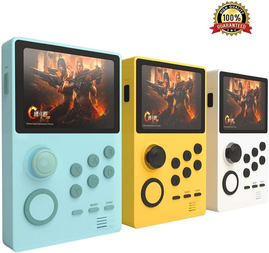 Handheld Game Console, WiFi Support , Quad-core Processor, Retro Video Game Console, 3.5 Inch Screen,HDMI Output, Portable ,Christmas/Birthday Gifts for Kids and Adult (White)
