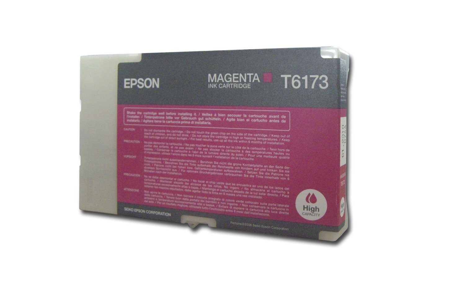 Epson T6173 B-500DN High Capacity Ink Cartridge, Magenta, Genuine