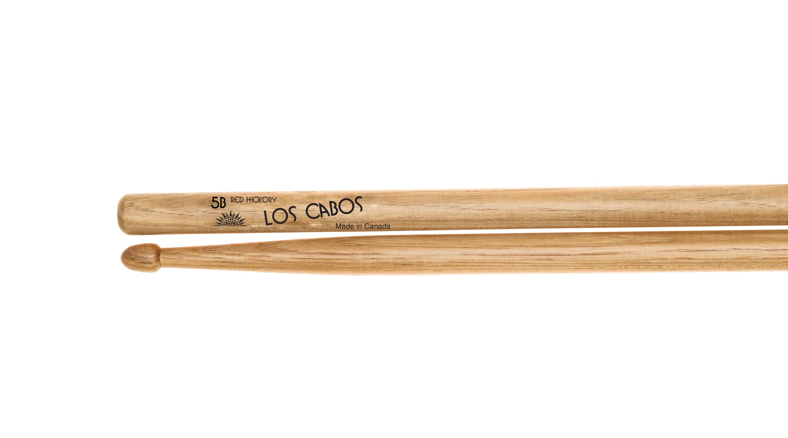Los Cabos LCD5BRH 5B Hickory Drum Sticks - Red
