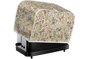 Daulesho Retro Ditsy Floral Toaster Cover 2|4 Slice, French Countryside Fits for Most Standard 2/4 slice Toasters Cover Pastoral Style Small Appliance Toaster Dust Cover -M
