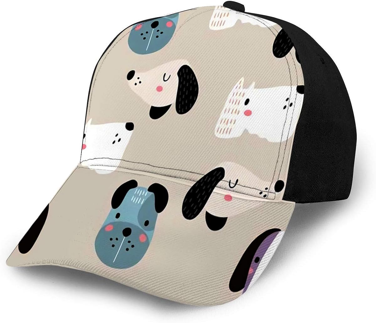 baseball cap with dog on it