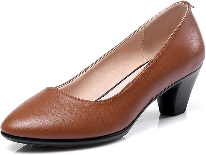Amazon ムリョシューズ パンプス 痛くない ローヒール 美脚 ラウンドトゥ 大きいサイズ 歩きやすい 脱げない 疲れない ヒール ブラック ブラウン 履きやすい きれい レディース靴 フォーマル パーティー 24 5cm 結婚式 二次会 ムリョシューズ パンプス