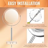 Auxmir 10X Magnifying Makeup Mirror with Tweezers, 6.8'' Double Sided view 8
