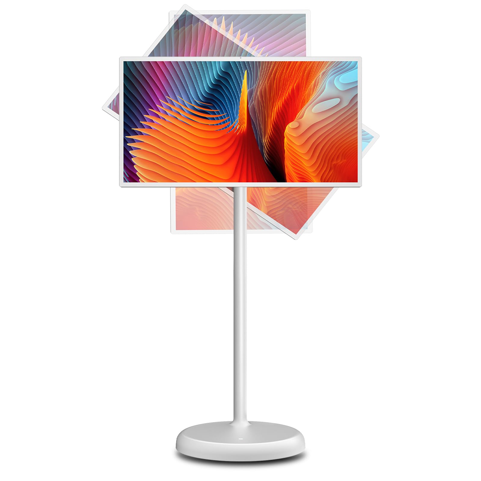 Photo 1 of QGKPL 32-Inch Portable Touch-Screen-Monitor | 6G RAM+128G | 1080p Portable TV on Wheels | Android OS | 360° Swivel Rotation | Voice Remote Control | 60Hz Refresh Rate