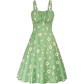 Belle Poque Vintage Floral Dress for Women 2026 Summer A-line Sleeveless Flowy Midi Elegant Wedding Guest Cocktail Dress