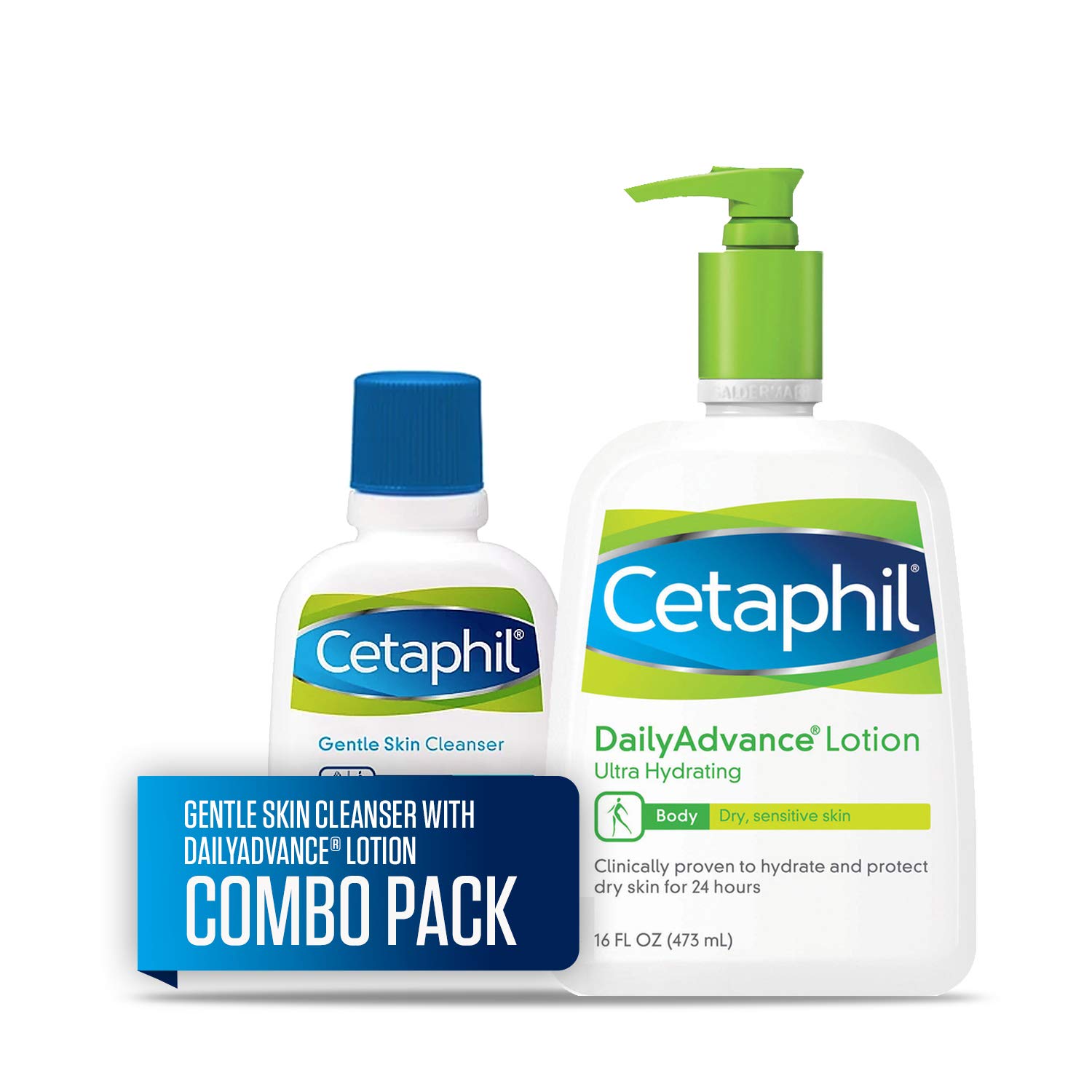 Cetaphil Daily Advance Ultra Hydrating Lotion For Dry/sensitive Skin, Fragrance Free, 16 Fl Oz (Pack of 2) : Beauty