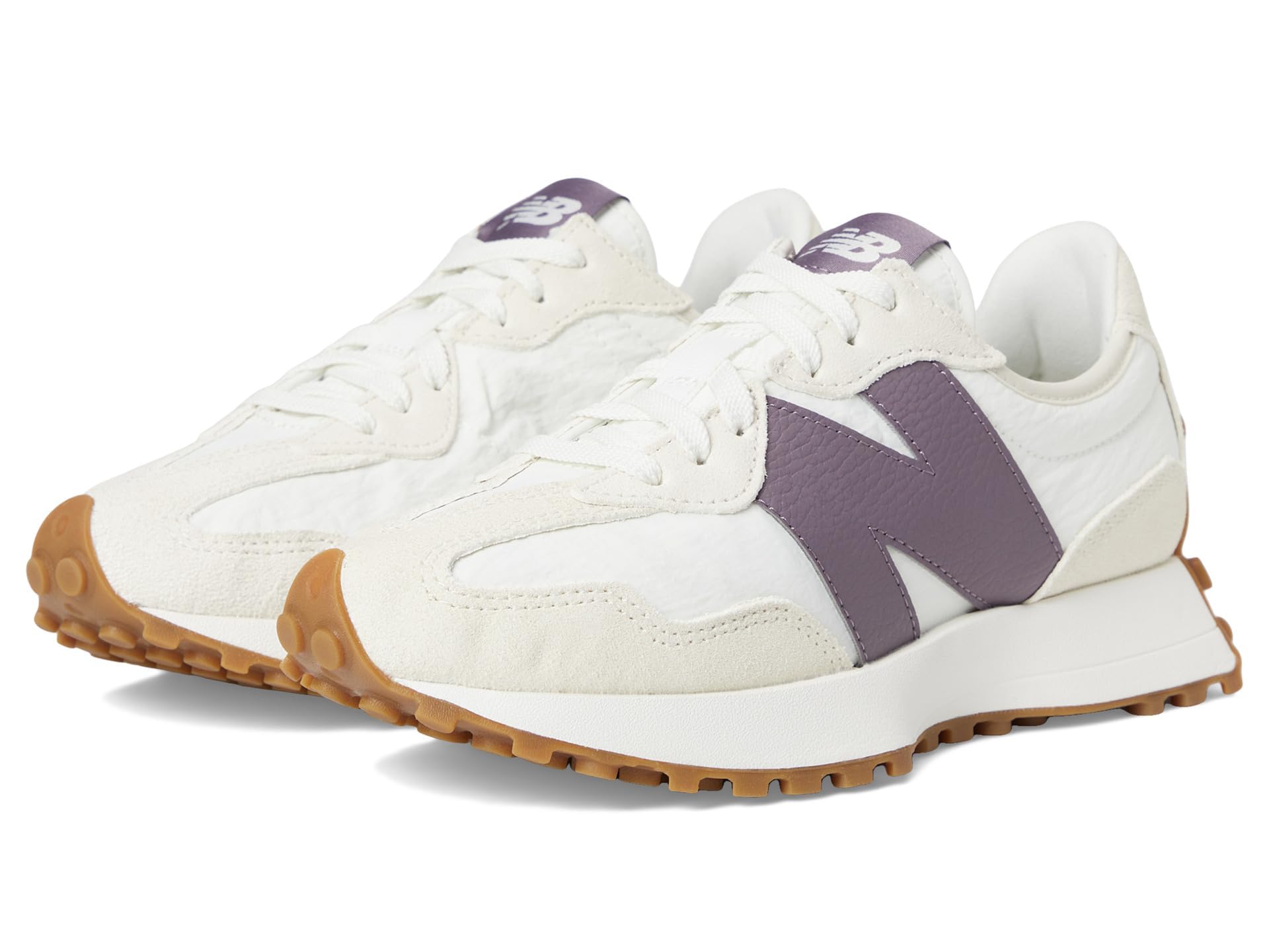 Photo 1 of New Balance Womens 327 Linen/Sea Salt/Dark Ice Wine (Women 8.5 Medium)