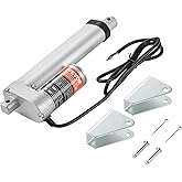 VEVOR Linear Actuator 12V, 4 Inch High Load 330lbs/1500N Linear Actuator, 0.19"/s Linear Motion Actuator with Mounting Bracke