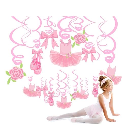 Umoni Ballerina Treat Ballerina Birthday Party Supplies Non Woven Ballet Dance Goodie Bags 12PCS Ballet Theme Tote Bags With Handles For Girl Dancing Baby Shower Party Decorations