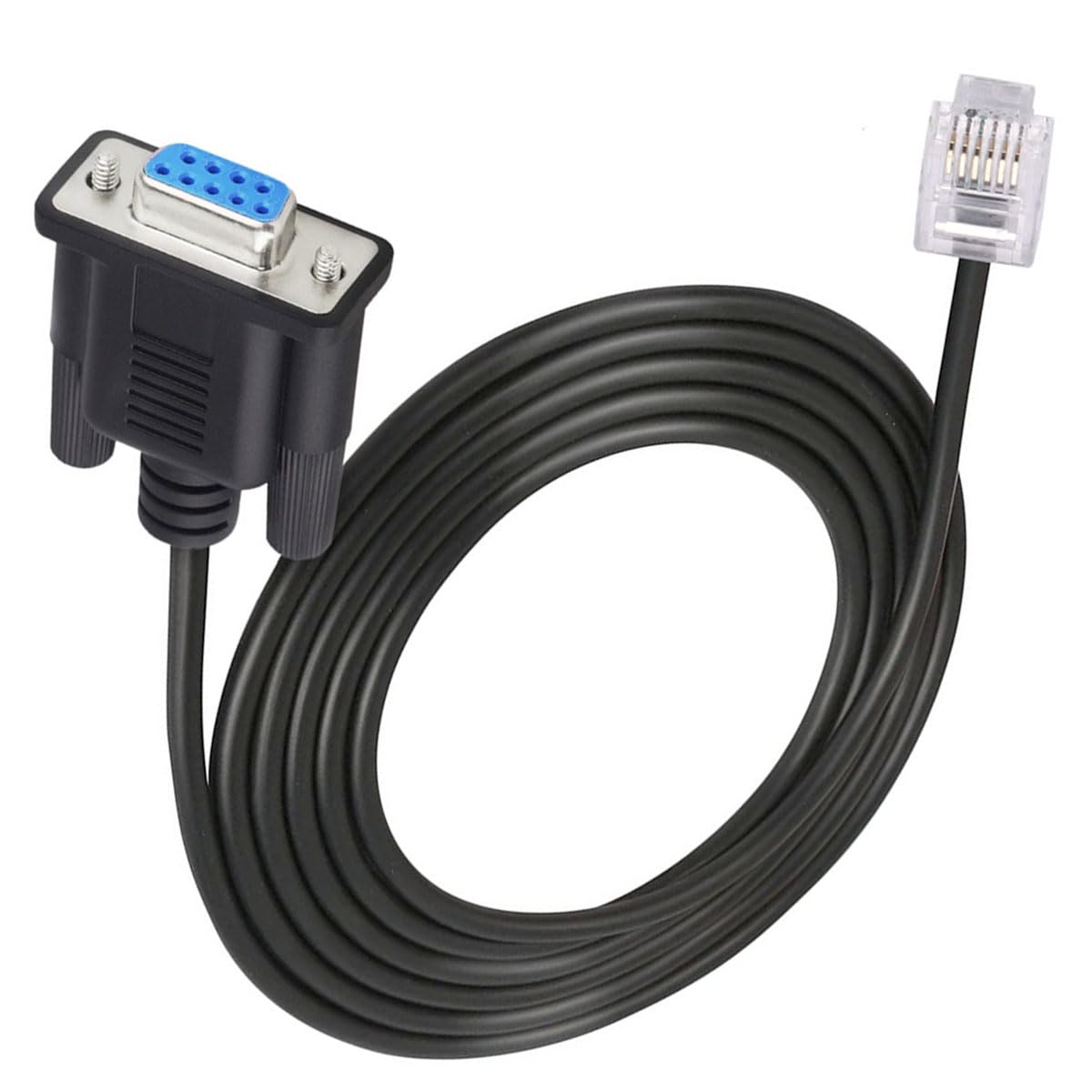 HTGuoji DB9 to RJ11 RJ12 6P6C LAN Network Serial Control Cable for Leadshine Stepper Drive Servo Motor DM432C DM442 DM556 DM856 3DM683 AM882 DM1182 2meter/6FT (6P6C)