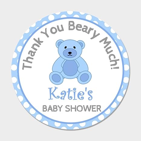 blue teddy bear baby shower