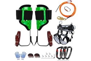 MITOJOSYEER Tree Climbing Spikes for Logging Adjustable Tree Climbing Gear Tree Climbing Kit for Climbers Logging Fruit Picking Hunting