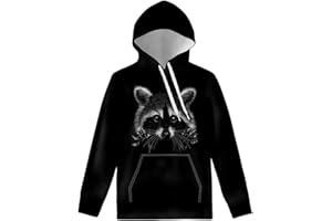 WELLFLYHOM Unisex Kids Sweatshirt Boys Girls Hooded Kangaroo Pocket Pullover Hoodies Graphic
