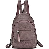 FANCELINE Small Backpack Purse for Women Fashion PU Leather Backpack Convertible Ladies Sling Bag