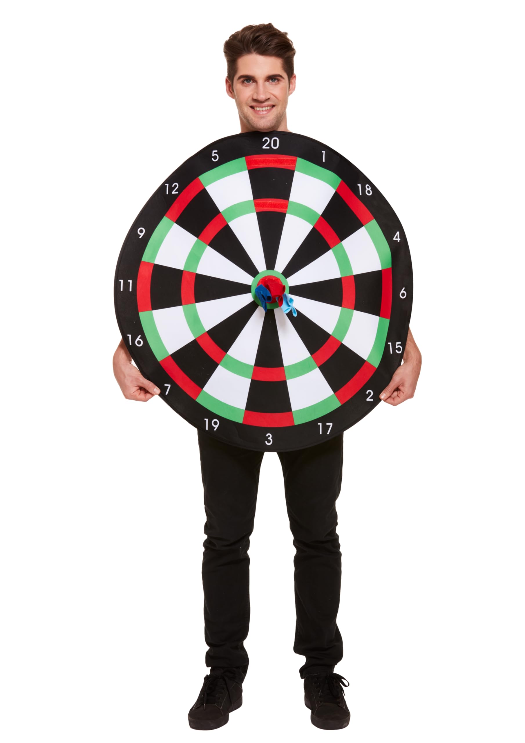 HENBRANDT Adult Dartboard Fancy Dress Costume - Hilarious Novelty Pub Game Outfit for Stag Dos, Parties, Halloween - One Size Fits Most Fancy Dress Costume