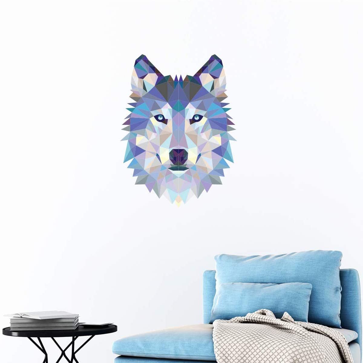 Ambiance Sticker Origami | Wall Decal Wolf | Wall Paper Decoration for Bedrooms and Living Rooms | 40 x 30 cm | High Definition | Home Decoration| 3D Wall Sticker