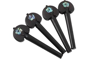 ZASCHMOY 4 Professional Cello Tuning Pins, Highquality Ebony Cello Accessories, Suitable for 3/4 and/Sizes, Highprecision Tun