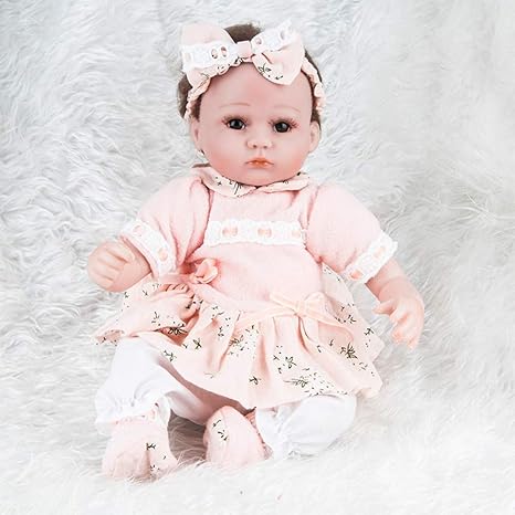 Amazon Co Jp 赤ちゃんの女の子のビニールリボーン18 45 Cmの現実的なインチ100 のシリコーン赤ちゃんリボーン現実的な側の成長子供のギフト ホーム キッチン