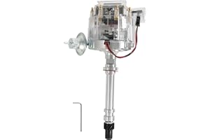 CARMOCAR HEI Distributor Clear Cap Compatible with Chevy GM SBC V8 283 305 307 327 350 400 Small Blocks BBC 396 427 454 Big Block 65K Coil 7500 RPM