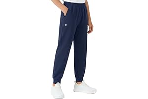 PATPAT Boys Ultra-Soft Quick-Dry Athletic Pants with Pockets & Inner Drawcord, Lightweight Joggers for Sports Training