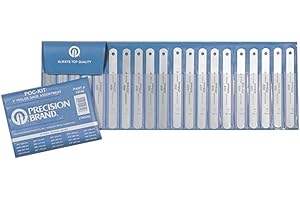 Precision Brand 19G20 Assorted 20 Piece Steel Feeler Gage Poc-Kit, High Carbon Spring Steel, Sturdy Vinyl Case, 1/2″ x 5″ Blades