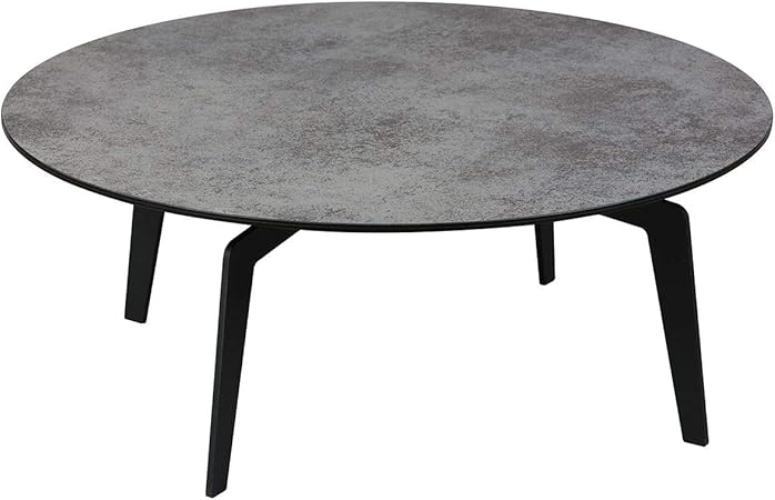 Altobuy Delora Table Basse Ronde Acier Et Verre Feuillete Amazon Fr Cuisine Maison