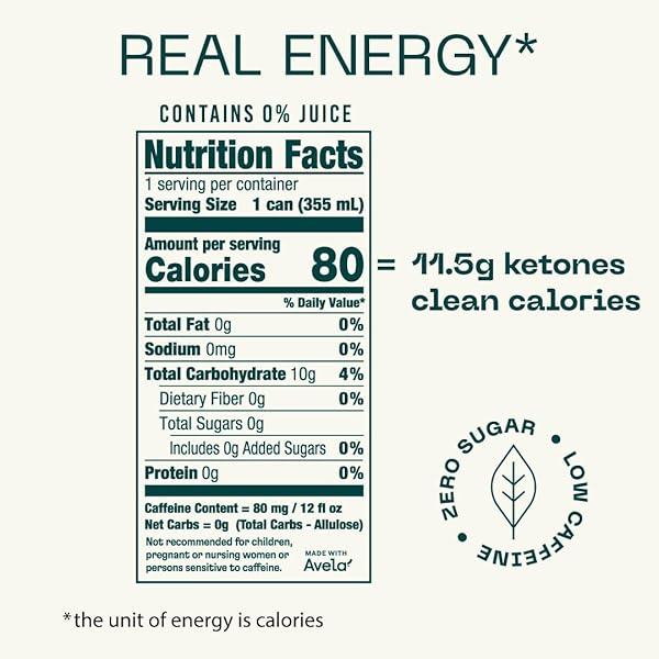 KEY KETONE ENERGY DRINK – SUGAR FREE AND ALL NATURAL FROM KETONES FOR LONG LASTING ENERGY AND OPTIMAL GREEN TEA CAFFEINE AND L-THEANINE FOR MENTAL FOCUS TO PERFORM, VARIETY PACK (PACK OF 12)