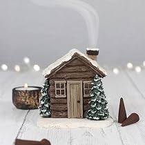 Amazon.com: Incense Cone Burner | Log Cabin | 10cm X 11cm X 8cm | Pack of 1  : Home u0026 Kitchen