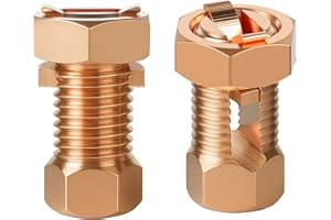 PSYQTSUARY 2PCS Split Bolt Connector Superior Strength Split Bolt Connector Copper Grounding Clamps for Completing Ground Bonding to Bare Wires TJ-16