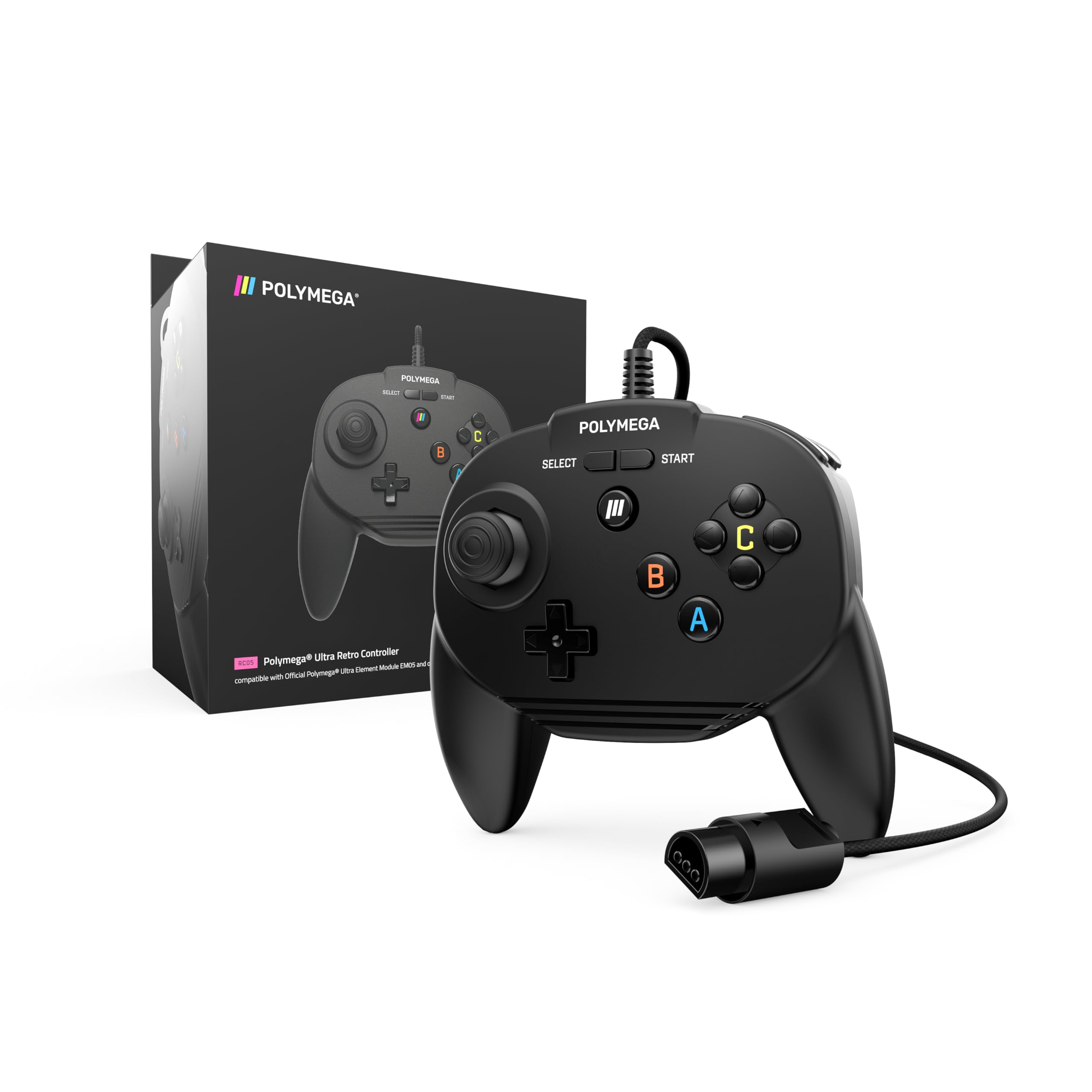 Polymega® Ultra Retro Controller (RC05) - Wired Connection For N64 Style Controller Ports