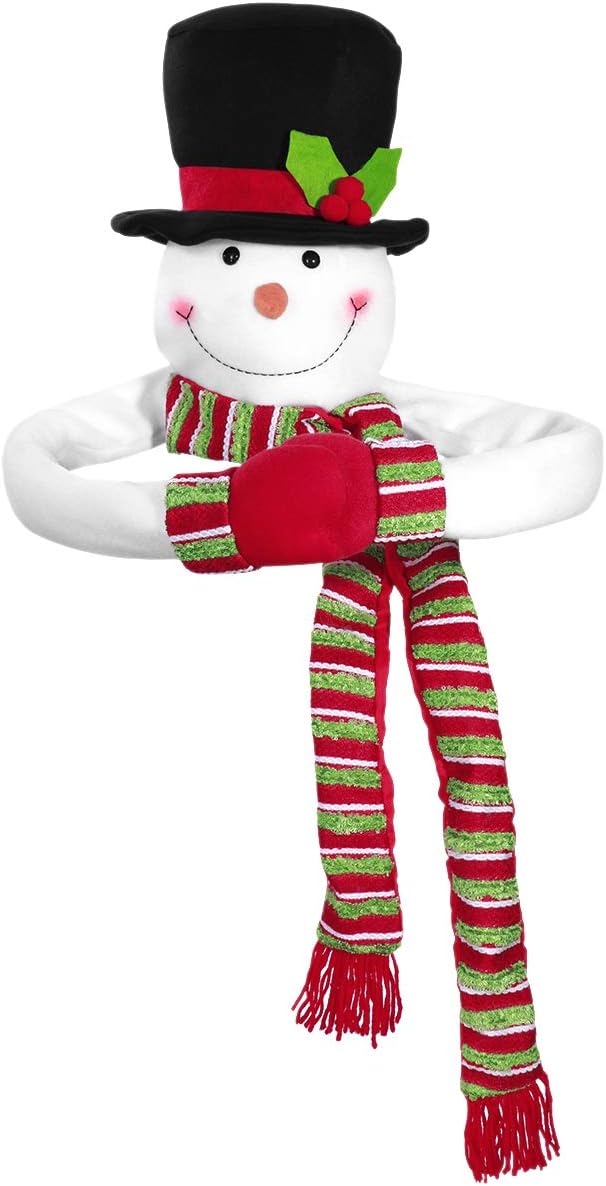 Tree Toppers - TOYMYTOY Christmas Tree Topper Snowman Top Hugger for Winter Wonderland Party Thanksgiving New Year Xmas Tree Decorations Ornament
