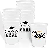 BOMXOI 12PCS Class of 2026 Cups 16oz Congrats Grad 2026 Graduations Party Decorations Supplies