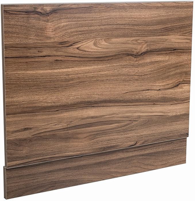 700 mm Walnut Effect Front Straight Wrapped Wood Bath Panel: Amazon.co ...