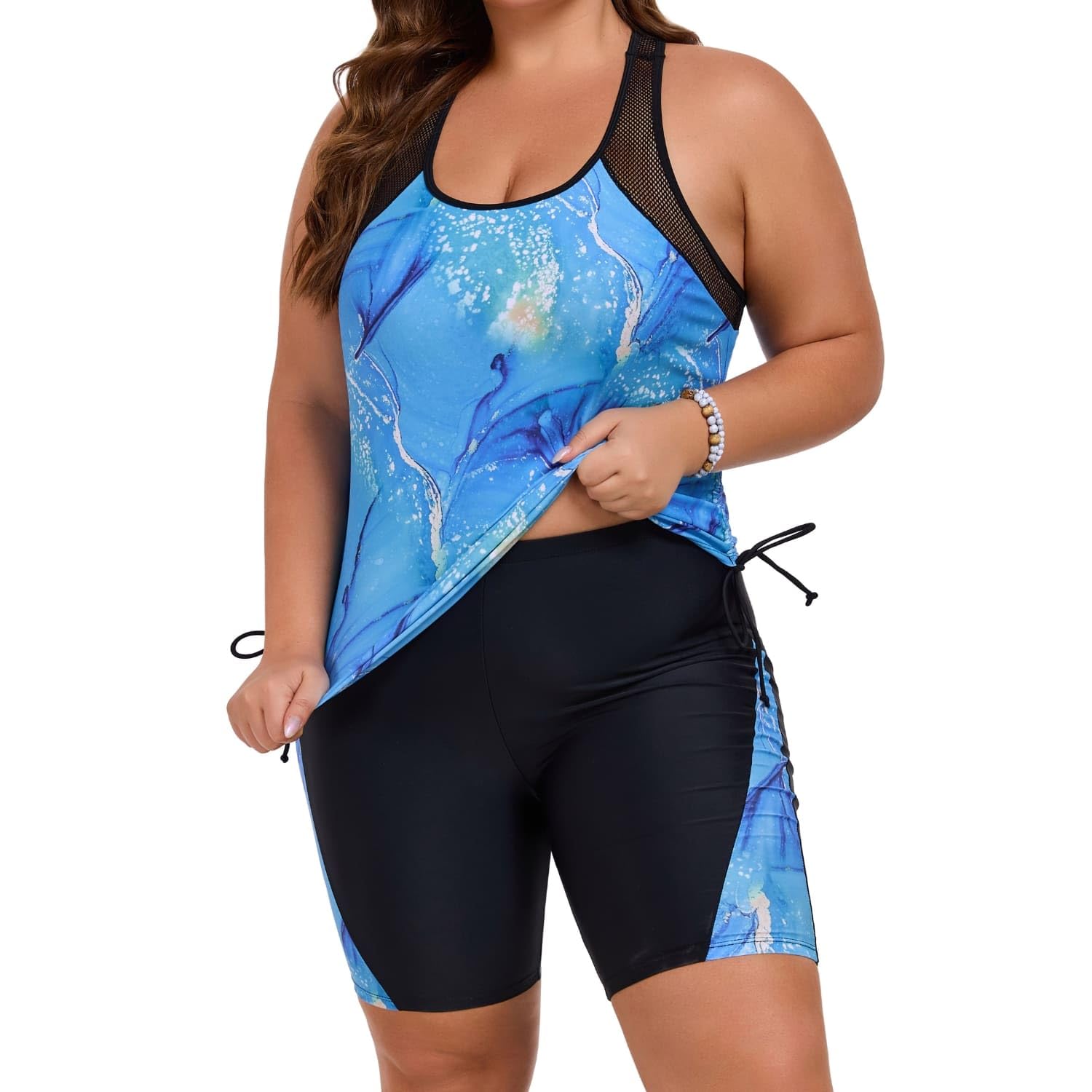 Daci Plus Size Tankini Swimsuit For Women - Two Botswana